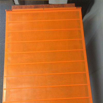 5 camadas de empilhadeira de tamanho Vibrante poliweb de telas de uretano para separação de materiais em cor laranja