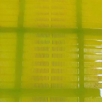 Tapete de tela de poliuretano amarelo de 40 mm para mineração com alta resistência à abrasão