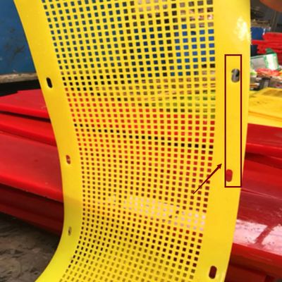 Polyurethane Flip-Flop Screen Panel 12mm Orifícios 8mm Espessura