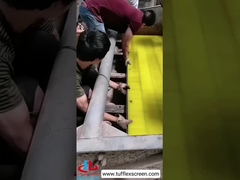 Instalação do painel de tela de desaguagem de PU